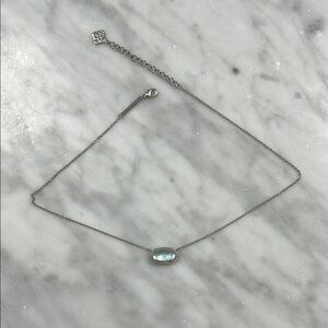 Elegant Silver Necklace with Blue Gemstone
